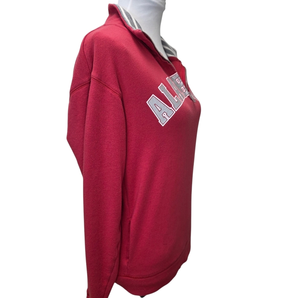 Victoria's Secret PINK Alabama Women's Red Quarter-Zip Sweatshirt Sz XS - Picture 4 of 9